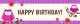 Owl Blossom Birthday Banner