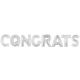 Congrats Alphabet Word Balloons Silver Foil Celebration Letters 40 Inches