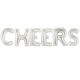 Cheers Alphabet Word Balloons Silver Foil Celebration Letters 40 Inches