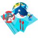 Sharks Childrens Birthday Party Supplies Tableware Party Pack (24)