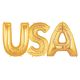 Usa Alphabet Word Balloons Gold Foil Celebration Letters 40 Inches
