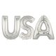 Usa Alphabet Word Balloons Silver Foil Celebration Letters 40 Inches