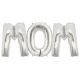 Mom Alphabet Word Balloons Silver Foil Celebration Letters 40 Inches