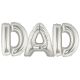 Dad Alphabet Word Balloons Silver Foil Celebration Letters 40 Inches