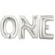 One Alphabet Word Balloons Silver Foil Celebration Letters 40 Inches
