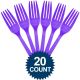 Amscan 8000.106 Tableware Premium Plastic Forks, One Size, New Purple