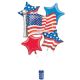 Anagram International 51879 Bouquet Patriotic, One Size, Red/White/Blue