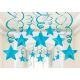 Amscan 674474.54 Hanging Swirls Shooting Stars Caribbean Blue Party Supplies