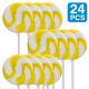 Lemon Yellow 2 Inches Swirl Lollipops (24)