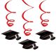 Amscan 679491.40 Hanging Foil Swirl Mega Value Pack Decoration, 7 Inches, Apple Red