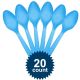 Vibrant Caribbean Blue Premium Plastic Spoons, 20 Ct.