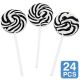 Fun Express Black And White Swirl Pop Suckers (24 Individually Wrapped Lollipops) Party Candy