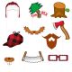 Buffalo Plaid Lumberjack Photo Booth Props, 10Pc
