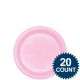 Amscan 43030.109 Round Plates, 20 Pieces, Pink