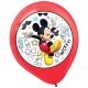 Amscan 110424 Disney Inchesmickey On The Go Inches Color Printed Latex Balloons, 5 Ct, Party Favor, Red, One Size