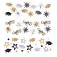 Amscan 360164 Confetti Decors, 1.2 Oz, Black/Silver
