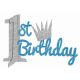 Forum Novelties 79838 Happy 1St Bday-Centerpce-Bo, Multi, 9 Inches X 2 Inches X 2.5 Inches (Pack Of 12)