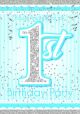 Forum Novelties 79842 Happy 1St Bday-Invites 8Pc-Boy, One Size, Multicolor