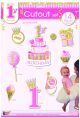 Forum Novelties 1St Birthday Pink Cutout Set (14)