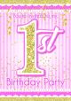 Forum Novelties 79849 Happy 1St Bday-Invites 8Pc-Gir, Multi, 9 Inches X 2 Inches X 2.5 Inches (Pack Of 12)