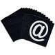 Havercamp 16 Pack @Symbol & #Hashtag Black Luncheon Napkins Social Media Square Disposable