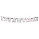 Havercamp Adventure Begins Its A Girl Banner 7X7 Inches Cardboard Letters Pink Tribal Pattern