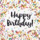 Creative Converting 324664 Sprinkles Luncheon Napkin Happy Birthday Party Supplies, 6.5 Inches, Multicolor