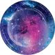 Creative Converting 336040 Galaxy Party Plate, 7 Inches, Multicolor
