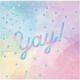 Creative Converting 336693 Beverage Napkin, Iridescent, 0.055X10X10Inc,