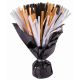 White, Gold, & Black Pom Pom 10 Inches Balloon Weight