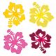 Luau Felt Glitter Flower Decorations (2 Count)