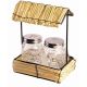 Forum Novelties 81671 Straw Hut With 4 Glasses, Multi