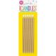 Unique Gold Birthday Candles 5 Inches, 12 Ct