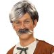 Geppetto Wig & Moustache Grey