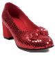 Judy Adult Red Sequin Shoes 10