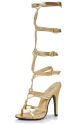 Sexy Gold Strappy Sandals 10