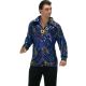 Forum Novelties Mens 70S Disco Dynamite Dude Costume Shirt, Purple/Gold/Blue, Standard