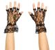 Black Lacey Fingerless Gloves Costume Accessory