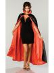 Rubies Long Satin Cape,Black/Red,One Size Costume