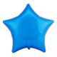 Anagram International Star Foil-Flat-Balloon, 19 Inches, Metallic Blue