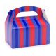 Red And Blue Striped Empty Favor Boxes