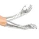 Silver Lame Gloves