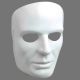 Forum Novelties 67838 Mens White Full Face Mask, One Size, Pack Of 1