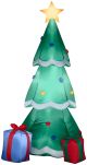 Gemmy Airblown Inflatable Christmas Tree Decorated With Ornaments And Presents Beside It Indoor Outdoor Holiday Decoration, 66-Inch Tall
