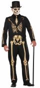 Forum Novelties Mens Plus Size Skeleton Formal, Black/White, X-Large