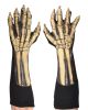 Zagone Skeleton Gloves, White Bones, Black Cotton Gloves