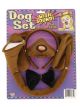 Forum Novelties Animal Costume Set Brown Dog Ears Nose Tail With Sound Effects