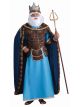 Mens King Neptune Costume, Blue/Brown, One Size