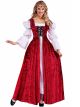 Forum Novelties Womens Medieval Lace-Up Costume Gown, Red, Standard