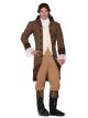 Forum Mens Colonial Gentleman Patriotic Costume, Brown, Std